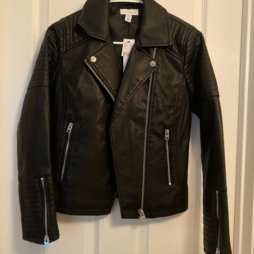 Top Shop Faux Leather Jacket